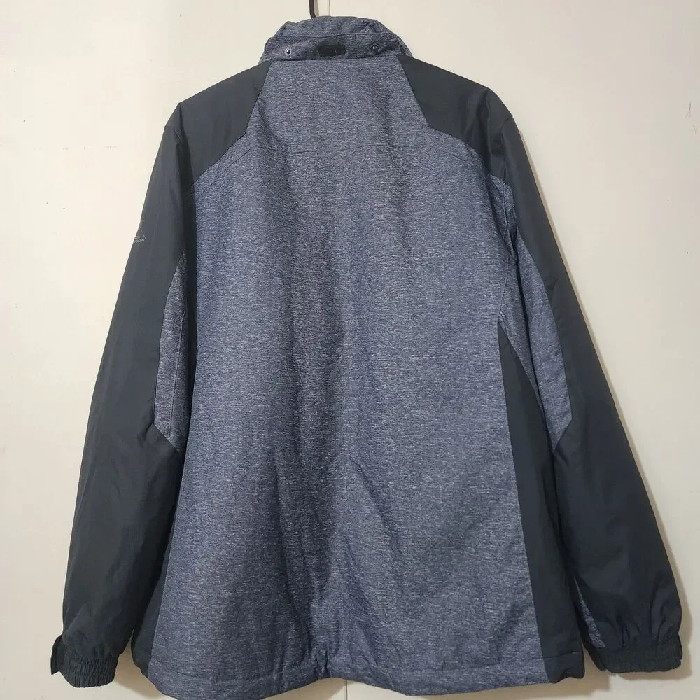 Zero Xposur Mens Large Black Heather Gray Softshell Zip Up Mid Weight Coat